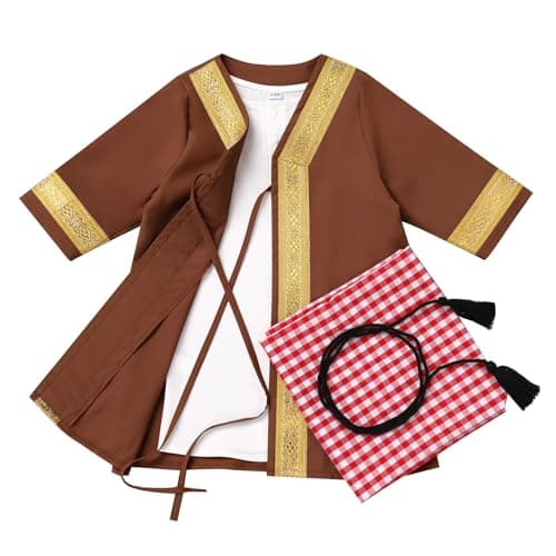 Newborn Baby Boys Muslim Abaya Set with Hijab Dubai Golden Kaftan
