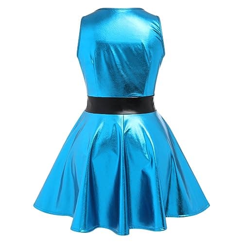 IMEKIS Women & Girls Anime Halloween Rave Mini Skater Costume