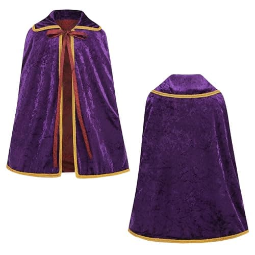 King Costume for Kids: Cape, Crown, Scepter, Halloween 3PC Set