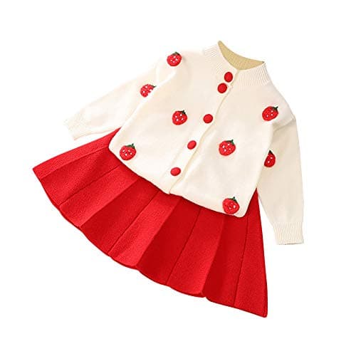 Toddler Girls Knitted Sweater and Skirt Set