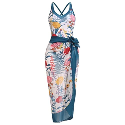 IBAKOM Women Floral High Cut Two Piece Swimsuit Set
