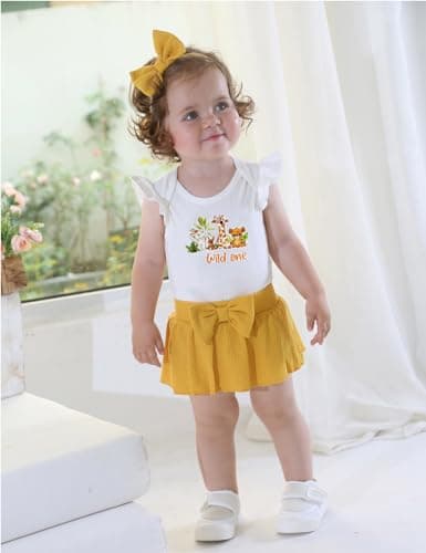 Wild One First Birthday Outfit for Baby Girl