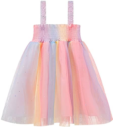 Retsugo Flutter Sleeve Birthday Party Dress for Girls 1-8 Years