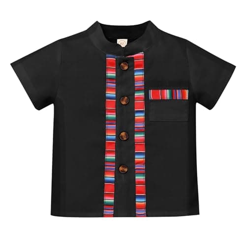 IMEKIS Boys Mexican Traditional Outfit with Shorts Birthday Party Clothes
