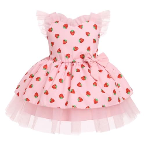 Toddler Girls Cow Print Birthday Dress