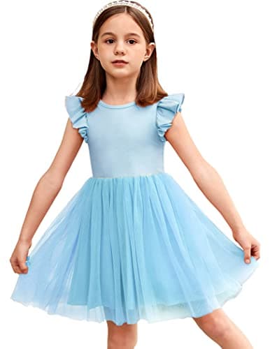 Arshiner Fluffy Tutu Dress for Little Girls 2-6Y Casual Party Sundress