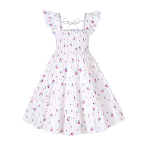 Younger Tree Girls Sleeveless Ruffle Dress Summer Beach Outfit