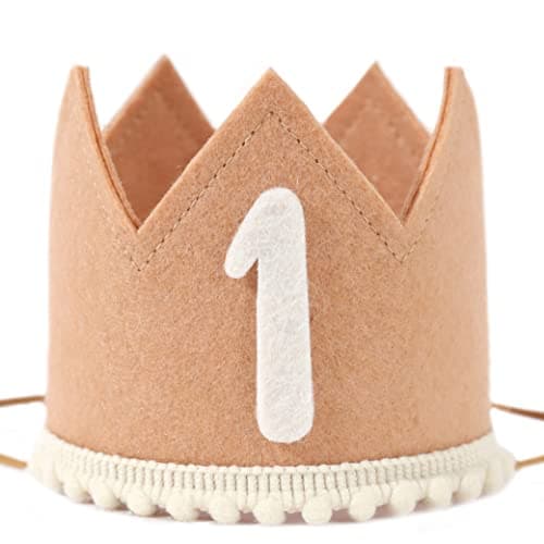WAHAWU Baby First Birthday Pink Crown Decorations