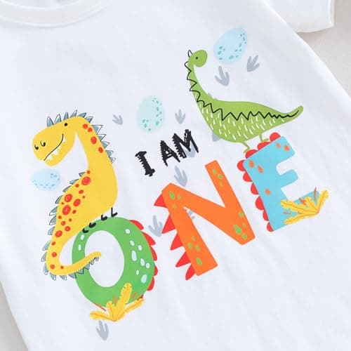 Dcohmch First Birthday Boy Dinosaur Outfit for One-Year-Old