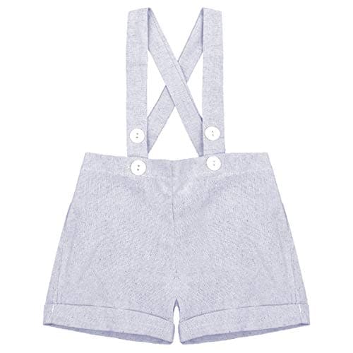 IMEKIS Baby Boy Baptism Outfit with Bowtie and Shorts
