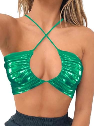 Square Neck Buckle Strap Cami Crop Tube Top