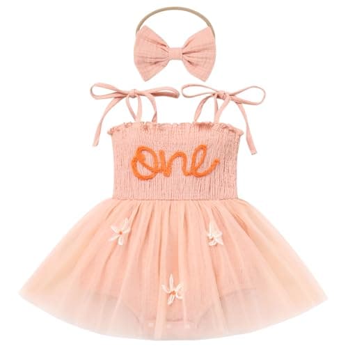 Baby Girl Strawberry Birthday Outfit: Boho Romper Dress with Headband for Summer Cake Smash Photoshoot