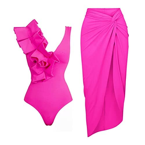 Women's 2-Piece Swimsuit with Cover-Up - Tropical Bikini Set for Summer