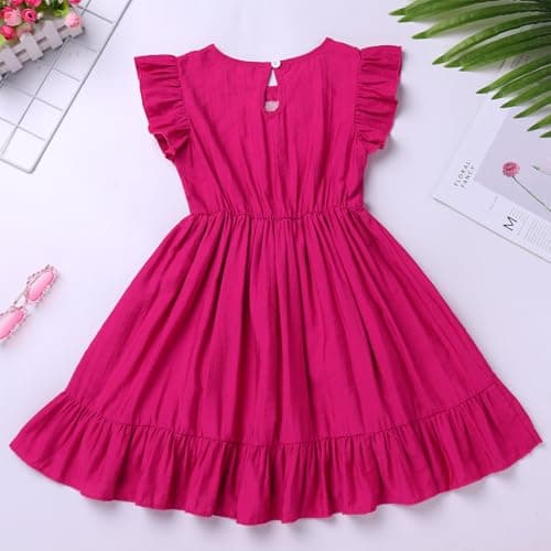 Traditional Mexican Embroidered Floral Dress for Toddler Girls