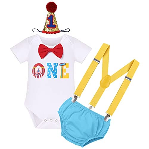 Circus Carnival Theme Baby Boy 1st Birthday Outfit