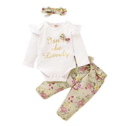 Newborn Baby Girls 3PCS Clothes Set