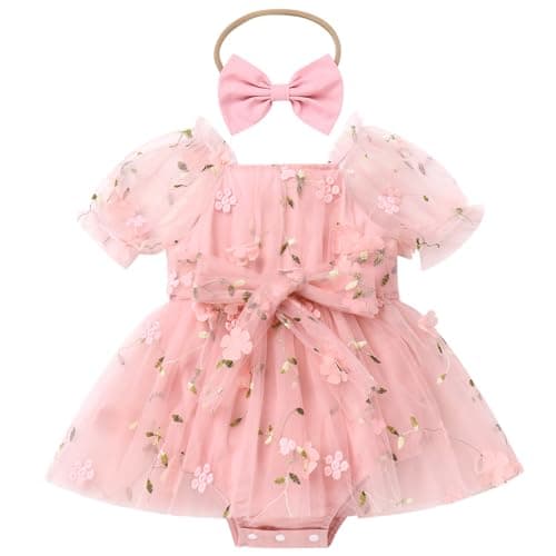 ODASDO Baby Girl Birthday Party Dress Cake Smash Outfit