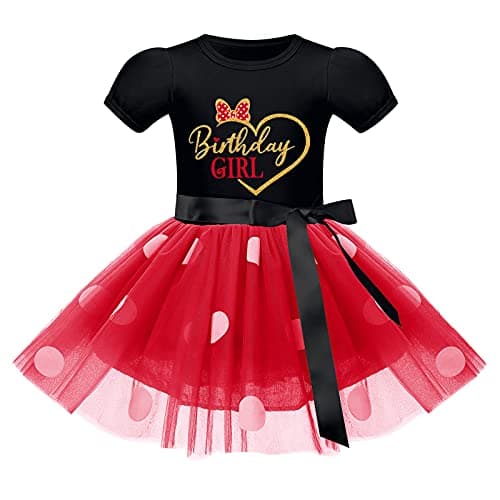 Polka Dots Birthday Princess Dress Set for Kids 1-6T