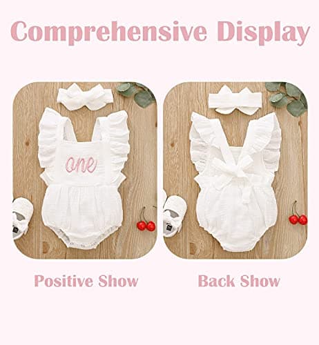 Aslaylme 1st Birthday Girl Outfit Bodysuit