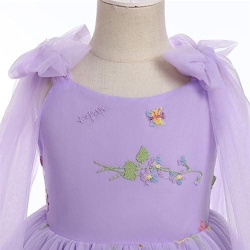 Flower Girls Butterfly Dress: Toddler Baby Embroidery Tulle Gown