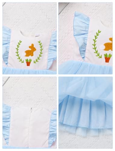 IMEKIS Toddler Girls Easter Bunny Dress for Birthday Parties