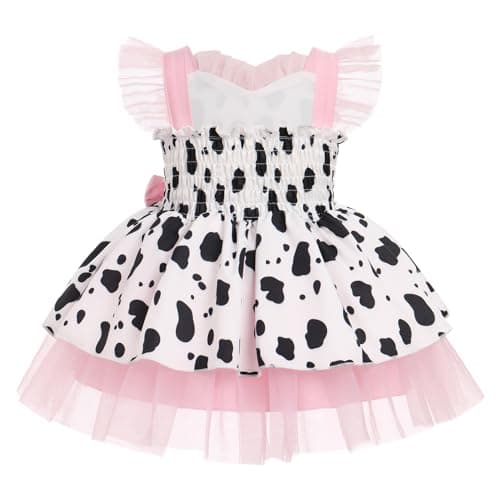 IMEKIS Toddler Girls Strawberry Floral Tulle Birthday Dress Summer Party