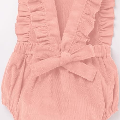 IBTOM CASTLE Baby First Birthday Sleeveless Corduroy Romper Cake Smash Outfit