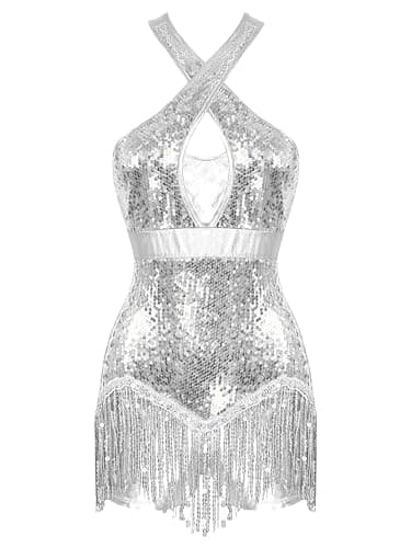 Glittery Sparkly Bodysuit for Women Dance Leotard