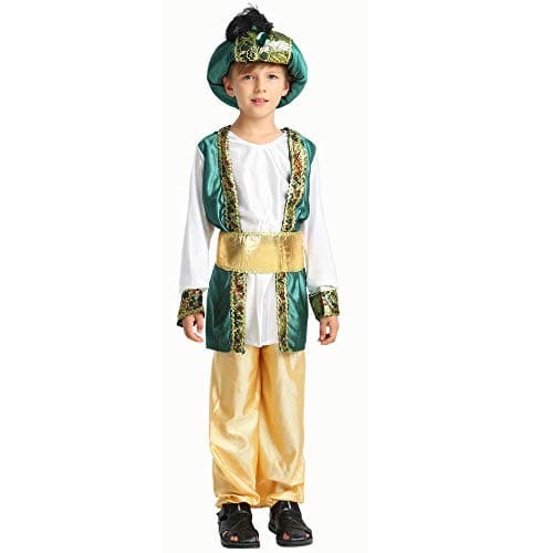 STIOEDYUAN Children's Arab Prince Egypt King Shiek Aladdin Cosplay Costume