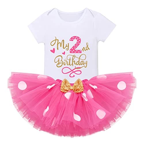 IMEKIS Baby Girls 1st Birthday Tutu Romper with Polka Dots & Mouse Ears Costume