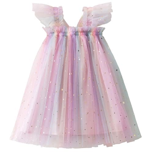 Nileafes Toddler Girl Fairy Butterfly Tulle Casual Birthday Dress