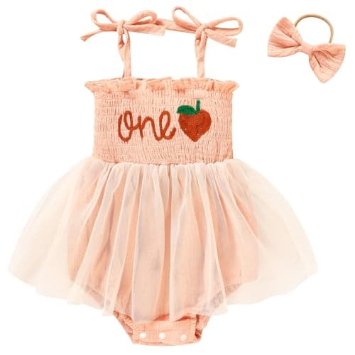 Baby Girl 1st Birthday Tulle Romper Cake Smash Outfits