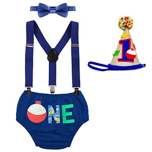 Baby Boys 1st Birthday Cake Smash Outfit - Wild ONE Theme