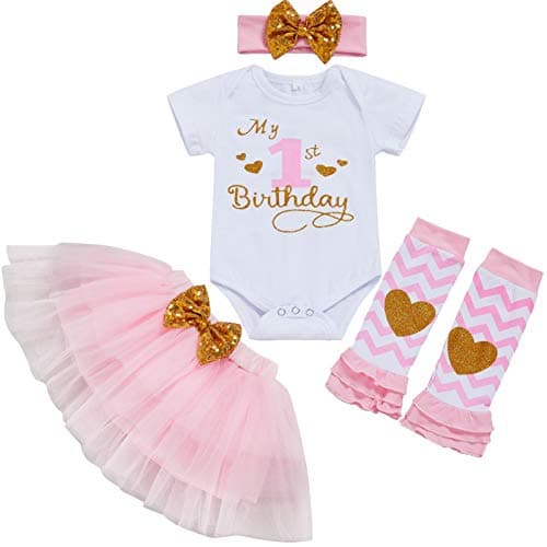 Baby Girl 1st Birthday Cake Smash Outfit Set