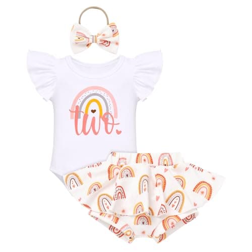 FYMNSI Baby Girls Sunflower Peach 1st Birthday Romper + Shorts + Headband for Cake Smash Photo Props