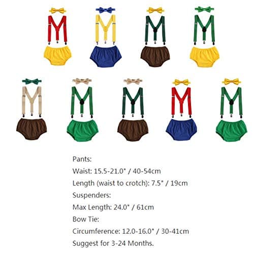 Baby Boys First Birthday Cake Smash Outfits Set