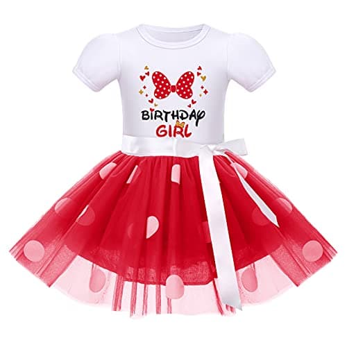 Polka Dots Birthday Princess Dress Set for Kids 1-6T