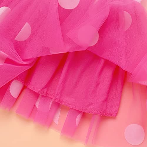 Polka Dots Birthday Princess Dress Set for Kids 1-6T