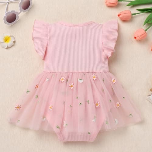 IMEKIS Baby Girls 1st Birthday Strawberry Butterfly Romper Dress for Cake Smash Photos