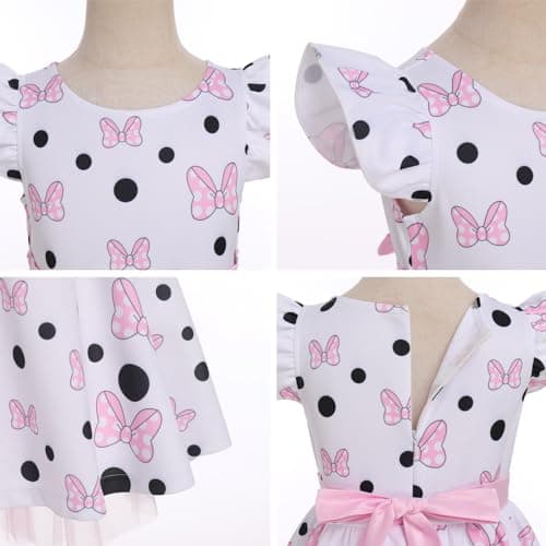 Mouse Birthday Dress for Toddler Baby Girl Princess- Polka Dots Cake Smash Halloween Costume Cosplay