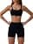 Workout Sets for Women 2 Piece Twist Front Halter Sports Bras High Waist Booty Shorts Exercise Gym Yoga Outfit