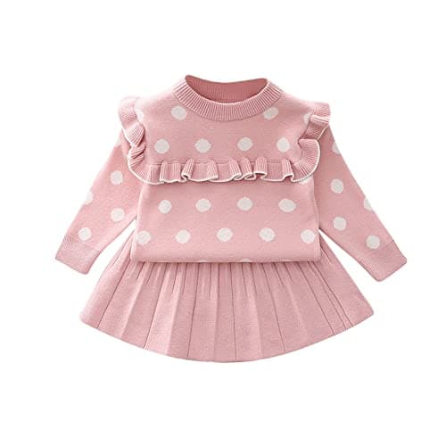 Toddler Girls Knitted Sweater and Skirt Set