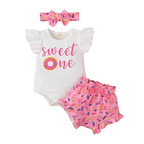 ADXSUN Baby Girl First Birthday Outfit Set
