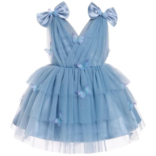 Butterfly Theme Toddler Girls Party Dress