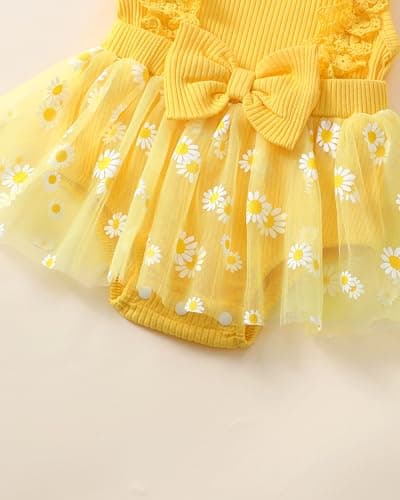 Renotemy Newborn Lace Romper Boho Flower Dress for Summer Photography