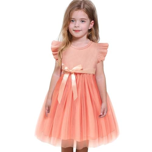 Sinhoon Toddler Girl Tulle Summer Ruffle Dresses 1-6Y