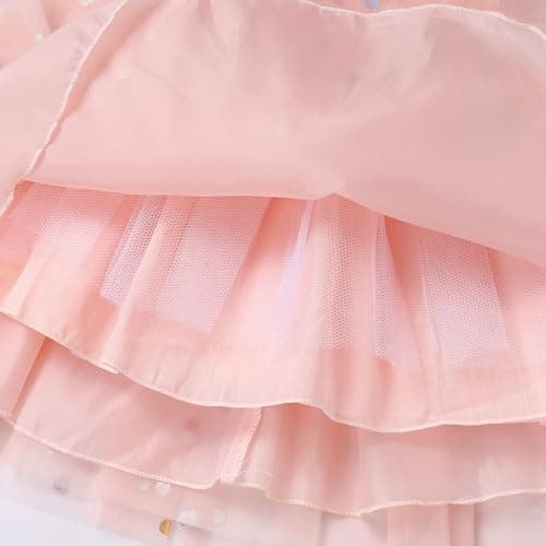IMEKIS Toddler Girl Sparkle Confetti Birthday Princess Dress