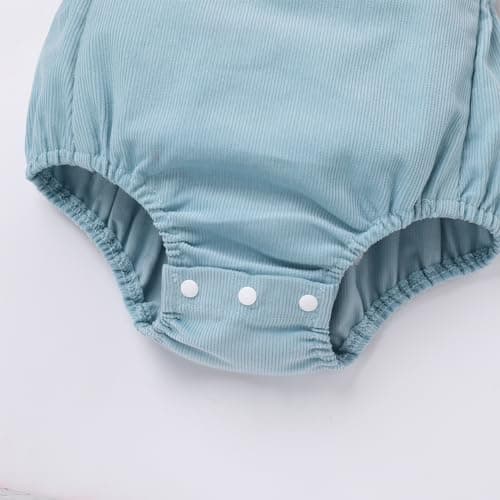 AWIBMK Toddler Boho Birthday Romper Solid Color One Letter Print