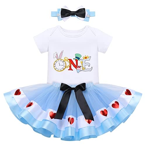 ODASDO Baby Girl Animal Theme 1st Birthday Cake Smash Outfit Set