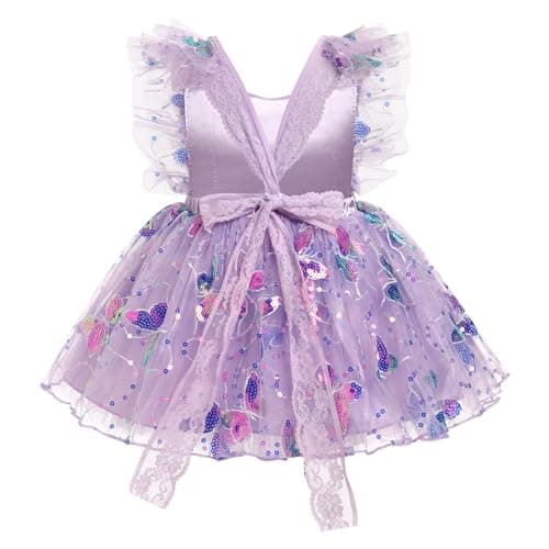 Butterfly Birthday Outfit for Toddler Girl with Headband
